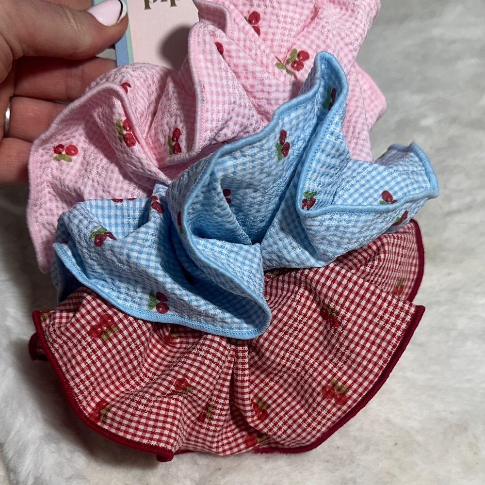 Piper K cherry hair ties set of 3